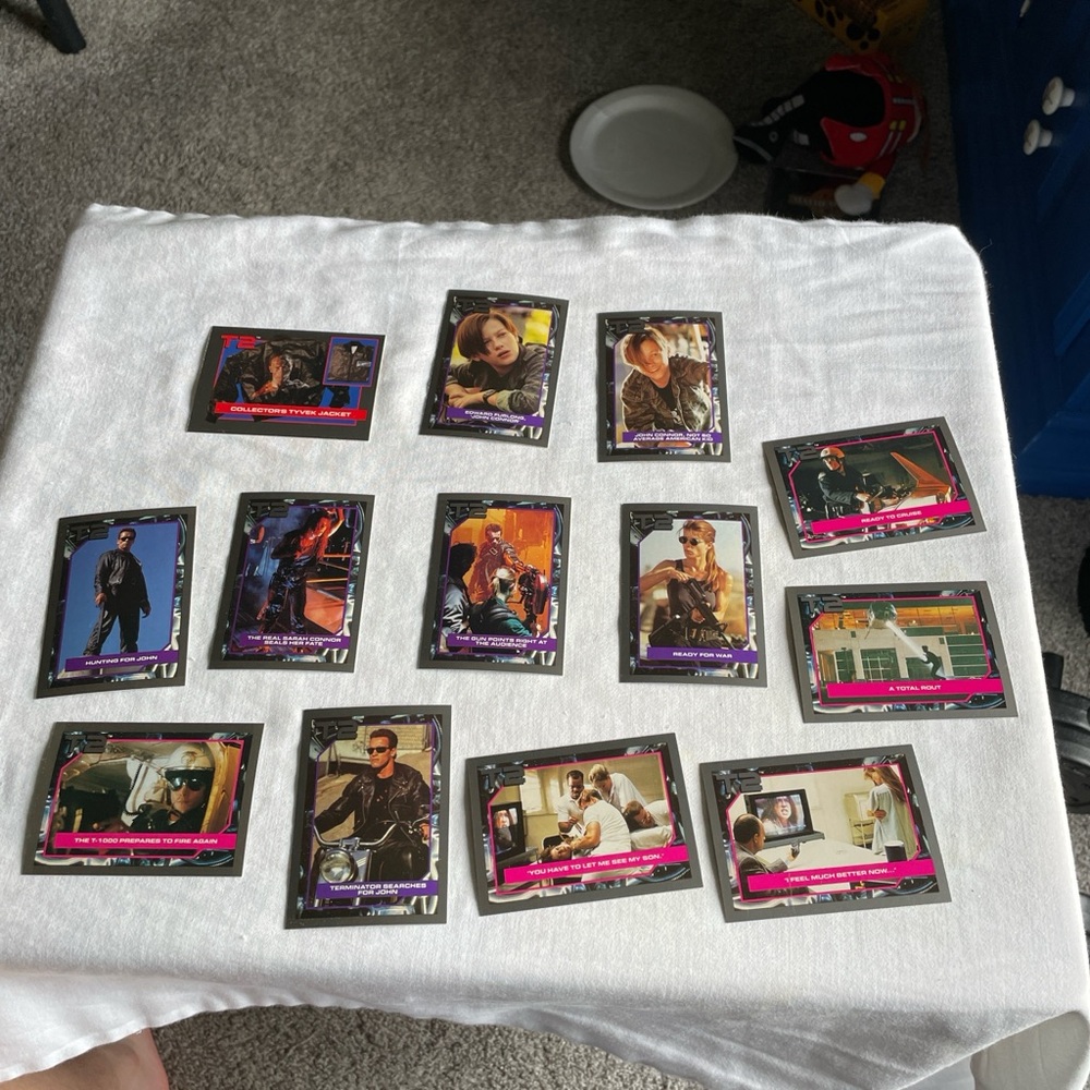 Terminator 2 Movie Trading Cards - Pink and Purple Accents